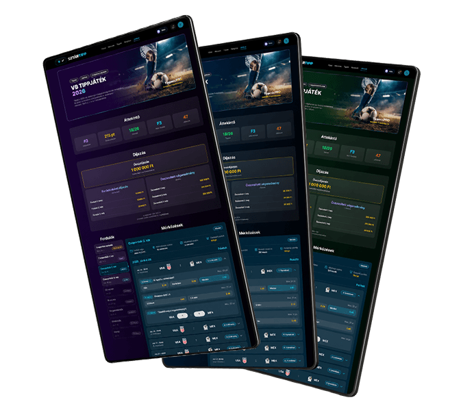 Tippjáték megjelenés — mobil előnézet